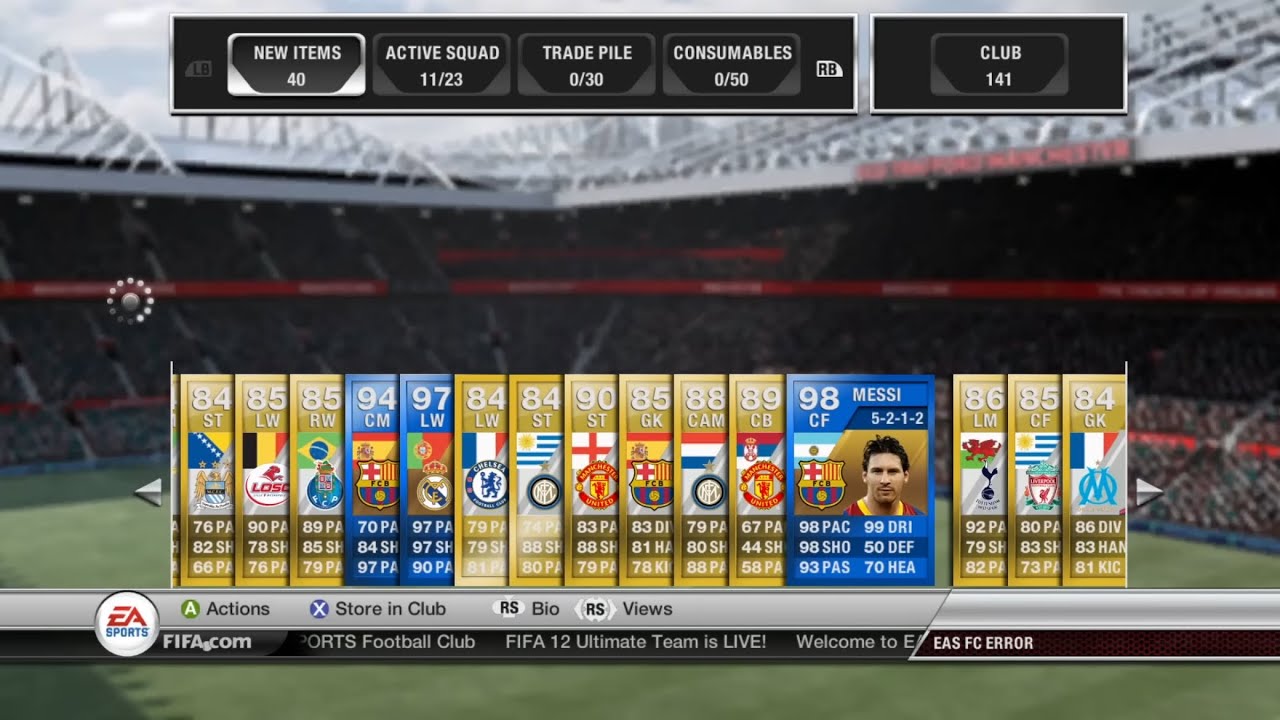 FIFA 12 ULTIMATE TEAM IN 2026! TOTS RONALDO AND MESSI IN A PACK!