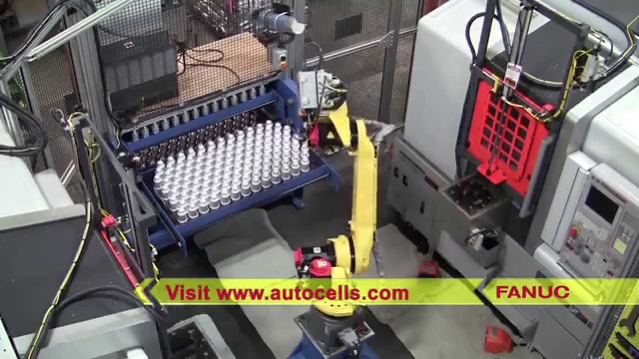 Robotic Machine Tool Loading System with FANUC Robot - Automated Cells & Equipment