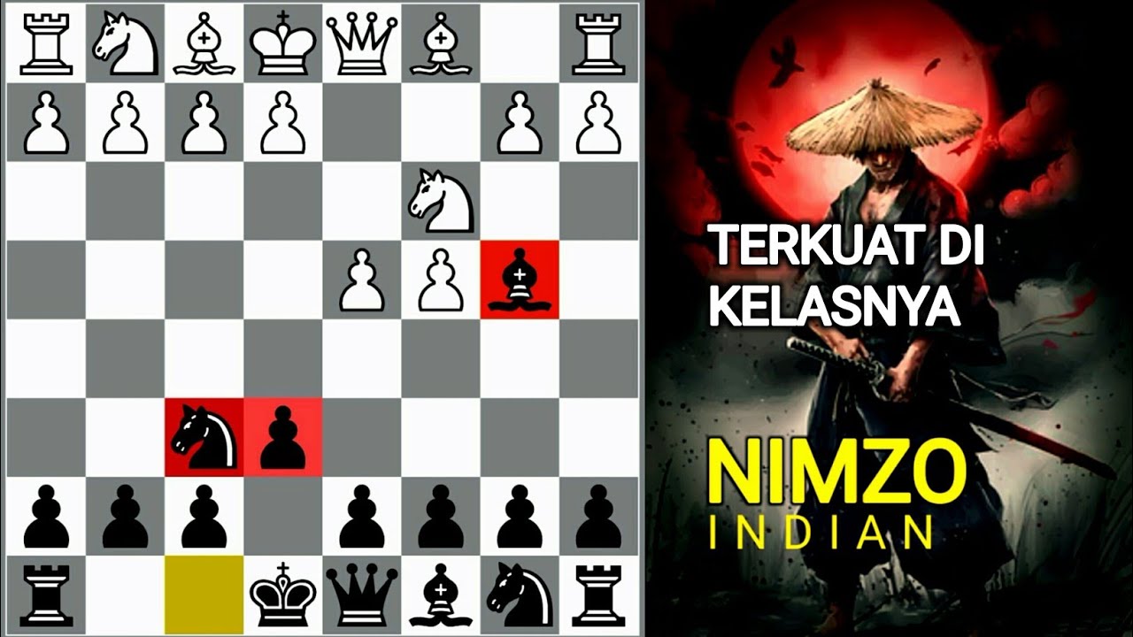 TOP 3 Nimzo Indian - Pembukaan Catur Hitam TERKUAT | Catur Gila