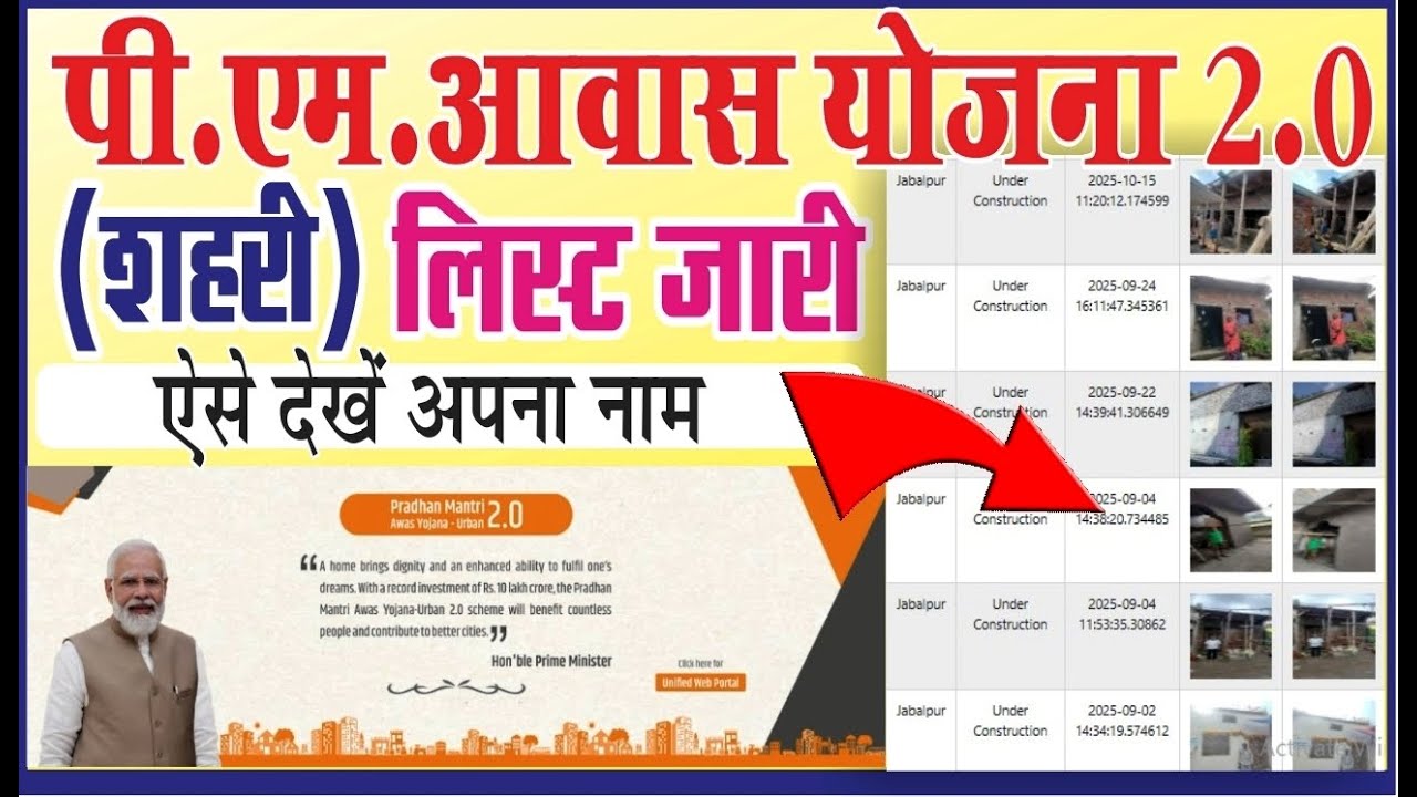 प्रधानमंत्री आवास योजना 2.0 शहरी नई लिस्ट जारी | PMAY 2.0 Urban List Check Now😇
