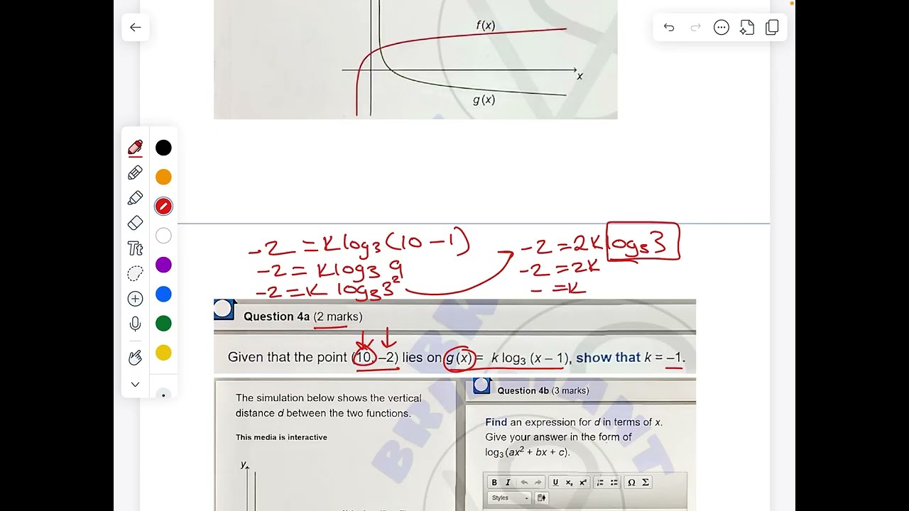 MYP e-assessment questions Log - Logarithms extended past paper questions