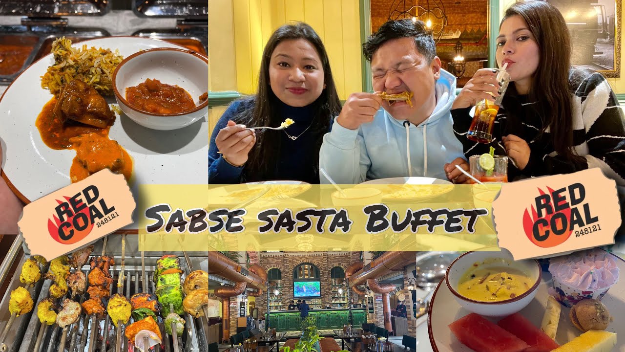 Dehradun ka Sabse Sasta Buffet😍🔥 **Unlimited Food @699/-** RED COAL || RJ Mall Vlogs