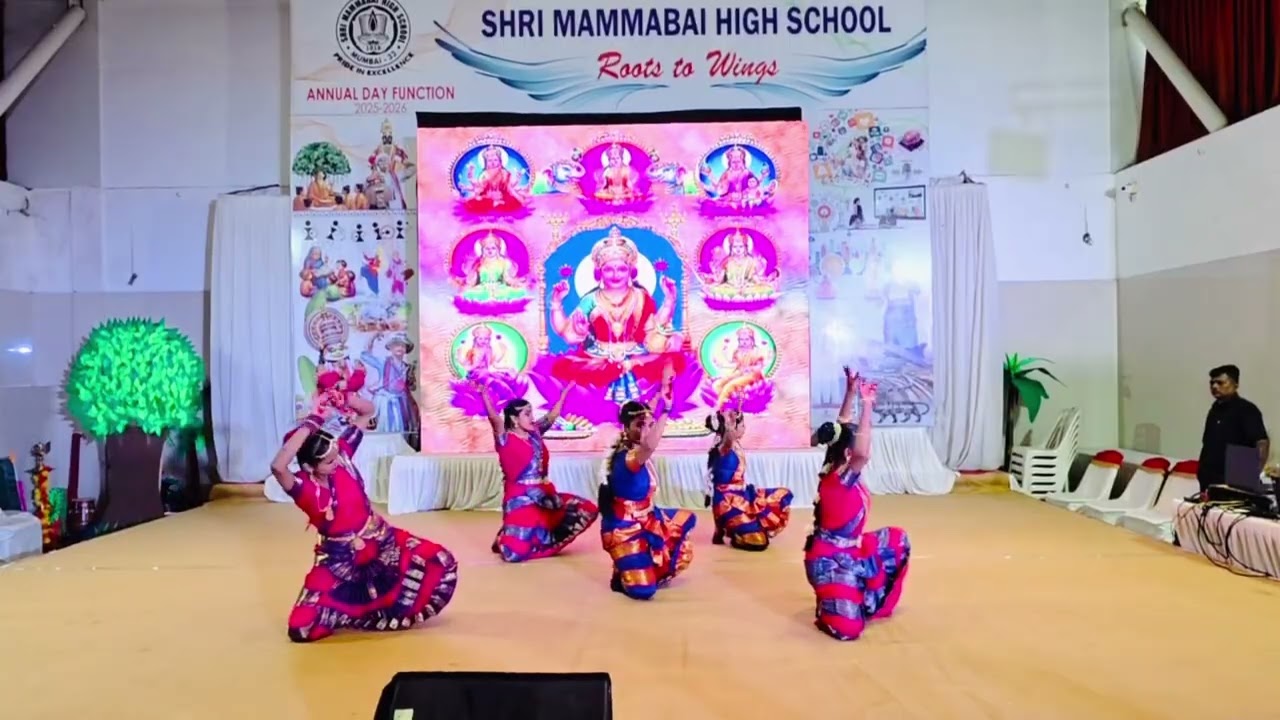 Mahalaxmi Stotram - Welcome Dance Performance | School Annual Day | Bharatnatyam | Indian classical