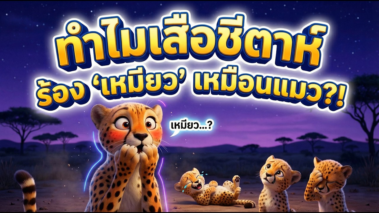 สงสัยไหมว่า... 🐆 ทำไมเสือชีตาห์ถึงร้อง 