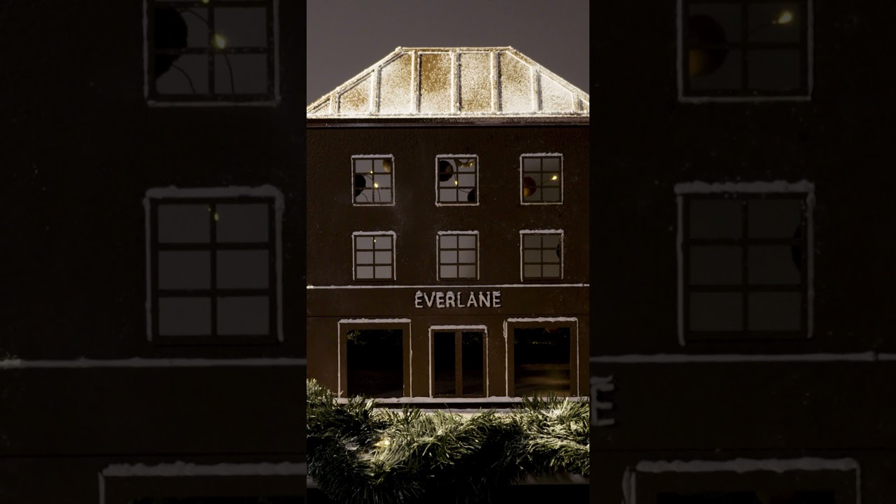 We love the holidays so much, we made an Everlane gingerbread house.