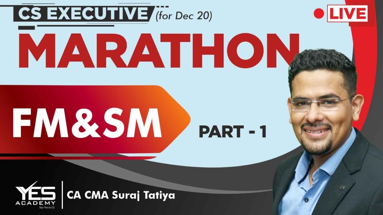 FSM Marathon for Dec 20 (Part 1) | CS Executive Financial Strategic Management |CA CMA Suraj Tatiya