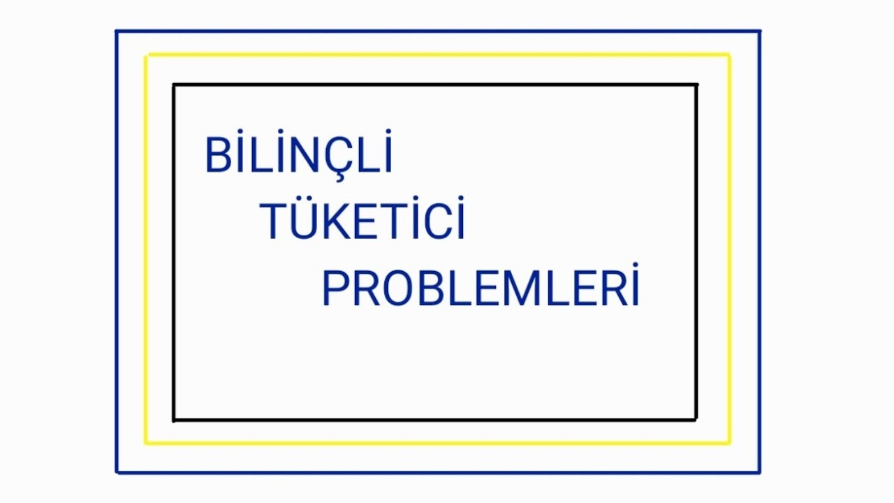 BİLİNÇLİ TÜKETİCİ PROBLEMLERİ 