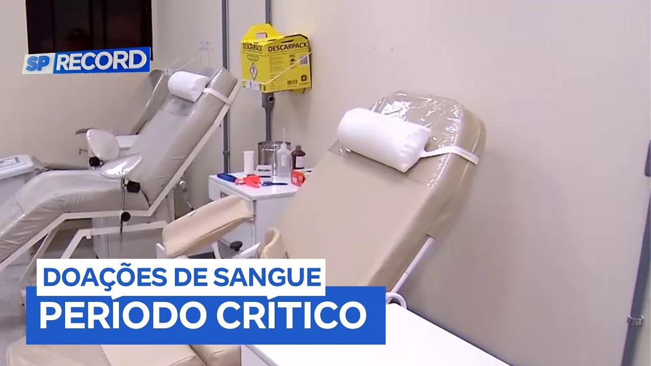 Apelo à população: estoque de sangue em nível crítico em hospital de Santos (SP)