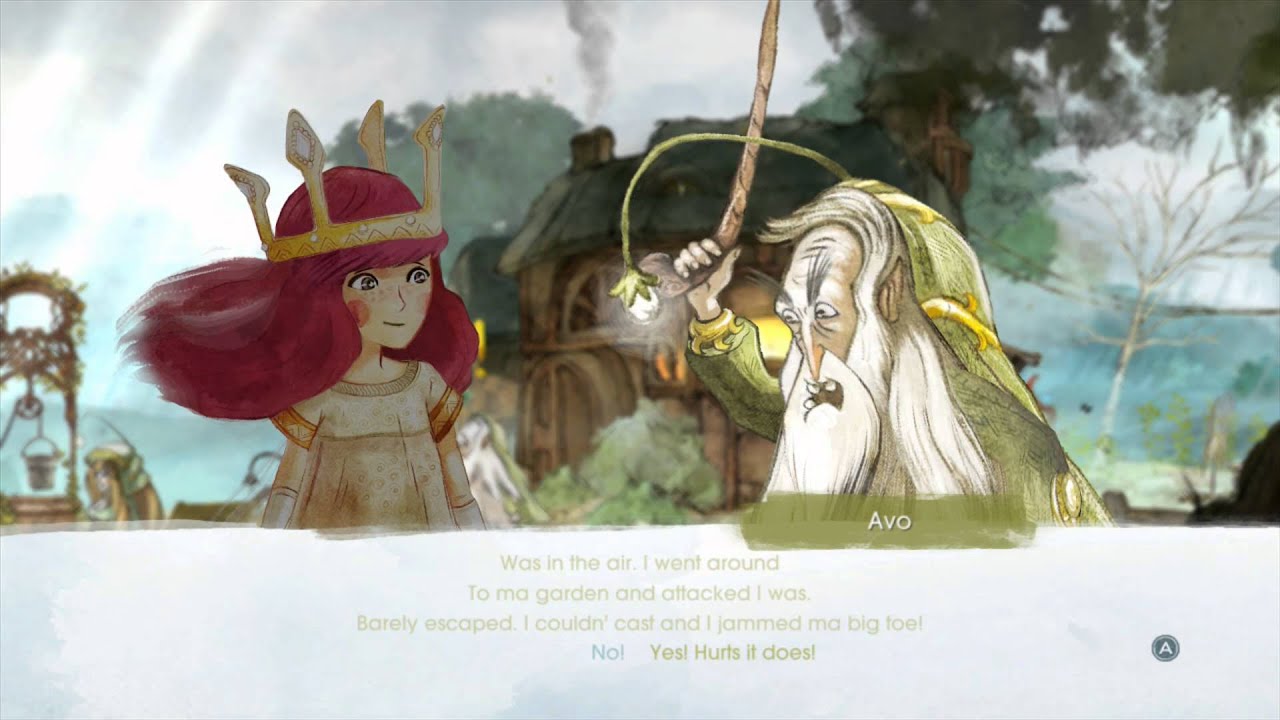 CHILD of LIGHT - Chap 4: Capili Town Restored & Aurora Chat with Civilians Sequence Gameplay Wii U