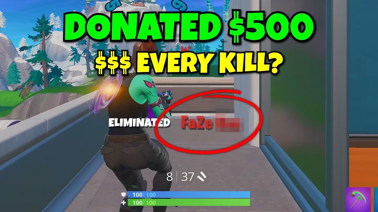 i killed this faze member and donated every kill he got... (so epic)