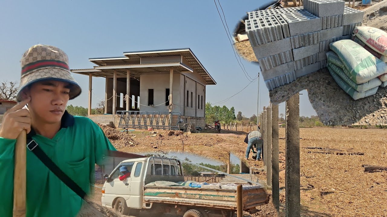 รั้วบ่าวน้ำตั้งเสาแล้ว 