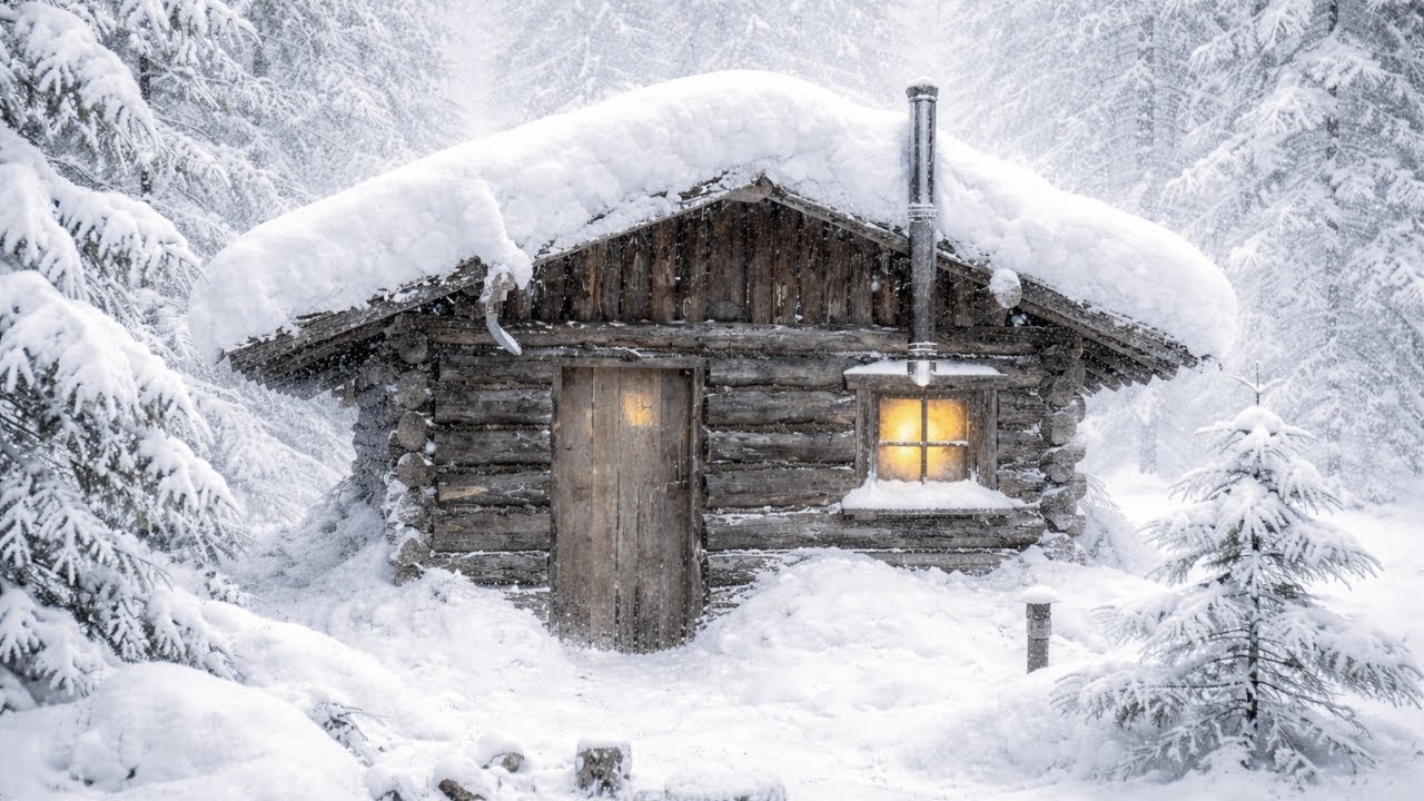 I Survived a Blizzard Off Grid  in a log Cabin at - 31°C | Life Off the Grid