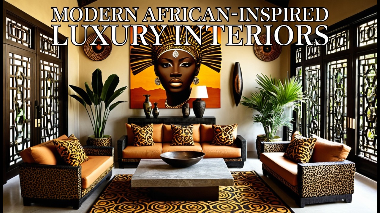 Modern African-Inspired Luxury Interiors | Elegant Home Decor with Timeless Cultural Roots.