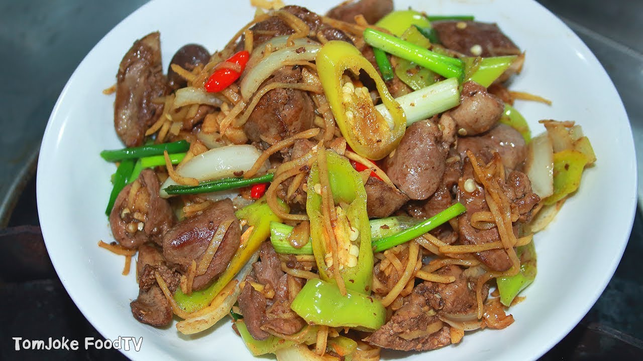 ไก่ผัดขิง(เครื่องในไก่) สูตรบ้านๆอร่อยได้ไม่จำเจ Chicken with Ginger