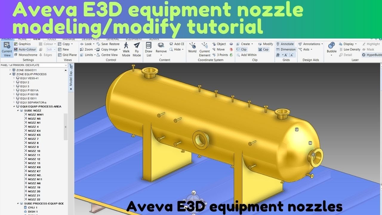 Моделирование сопла Aveva E3D | как создать сопло в e3d.