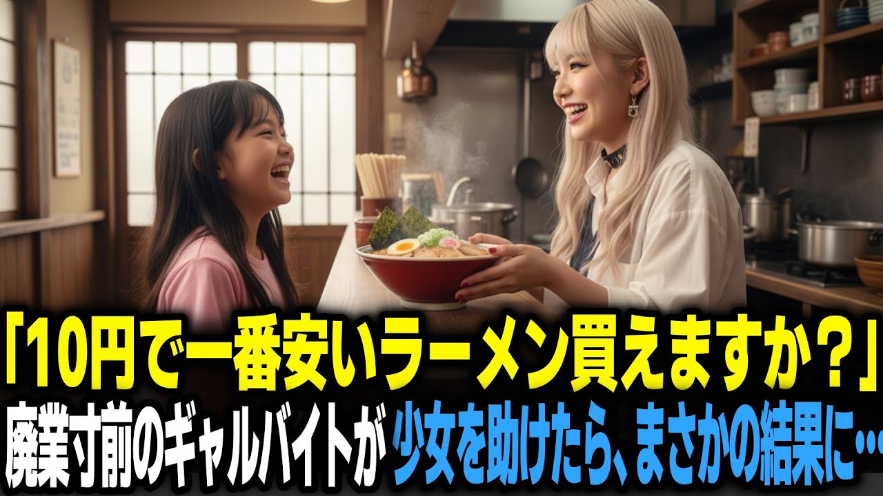 来月、廃業するラーメン屋に「1番安いラーメンください」と10円玉を差し出す7歳の少女。赤字だけど毎日ラーメンを食べさせたら→閉店日、まさかの出来事に…