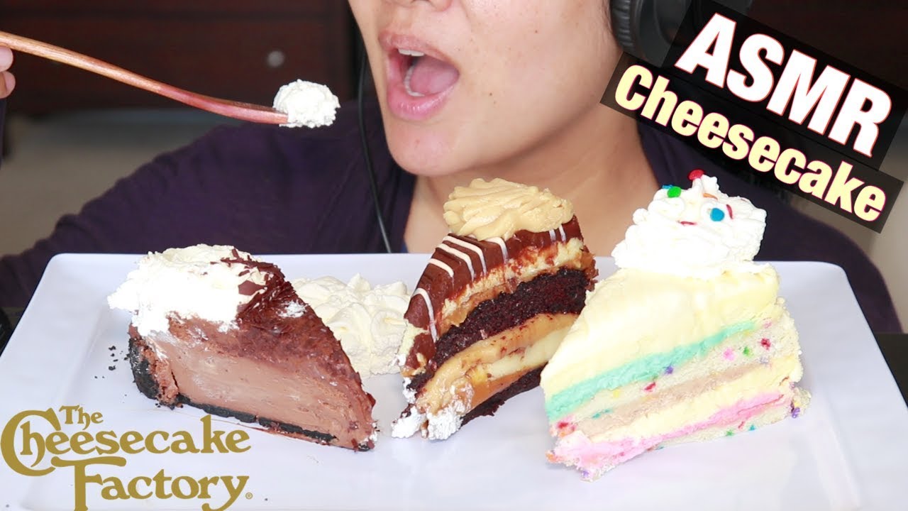 ASMR CHEESECAKE FACTORY CHEESECAKE DESSERT EATING SOUNDS - NO TALKING