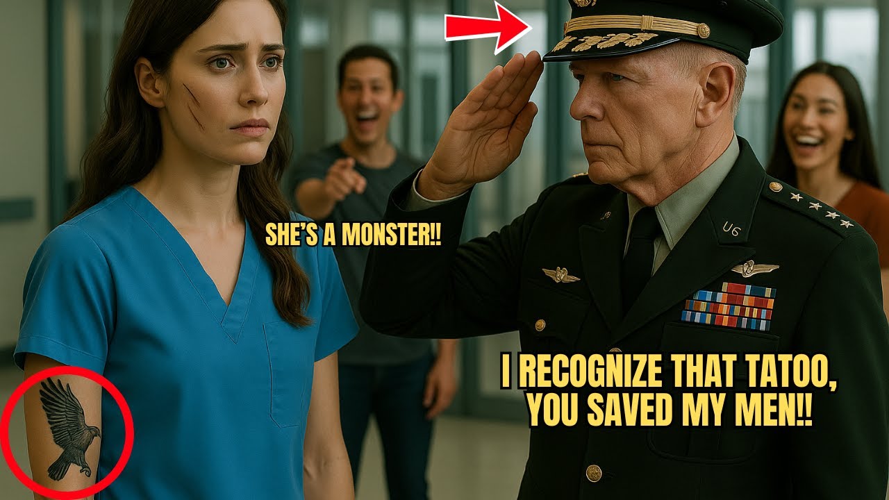 Nurse got humiliated for her scars at the airport, not until the 5-star general Recognized her TATOO