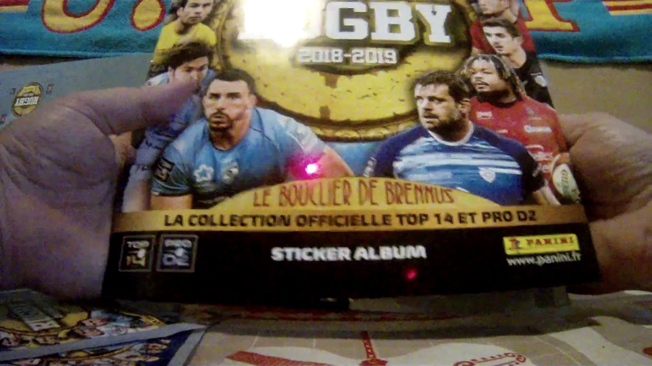 PANINI RUGBY  2018-2018 présentation de l'ouverture de l'album