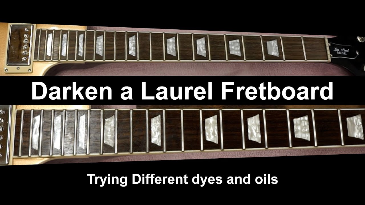 darkening a laurel guitar fretboard on an Epiphone Les Paul