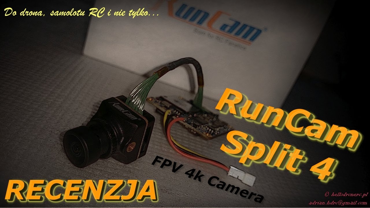 RunCam Split 4 - recenzja (cz. 1). Kamera FPV 4K do drona i innych modeli RC Long range.