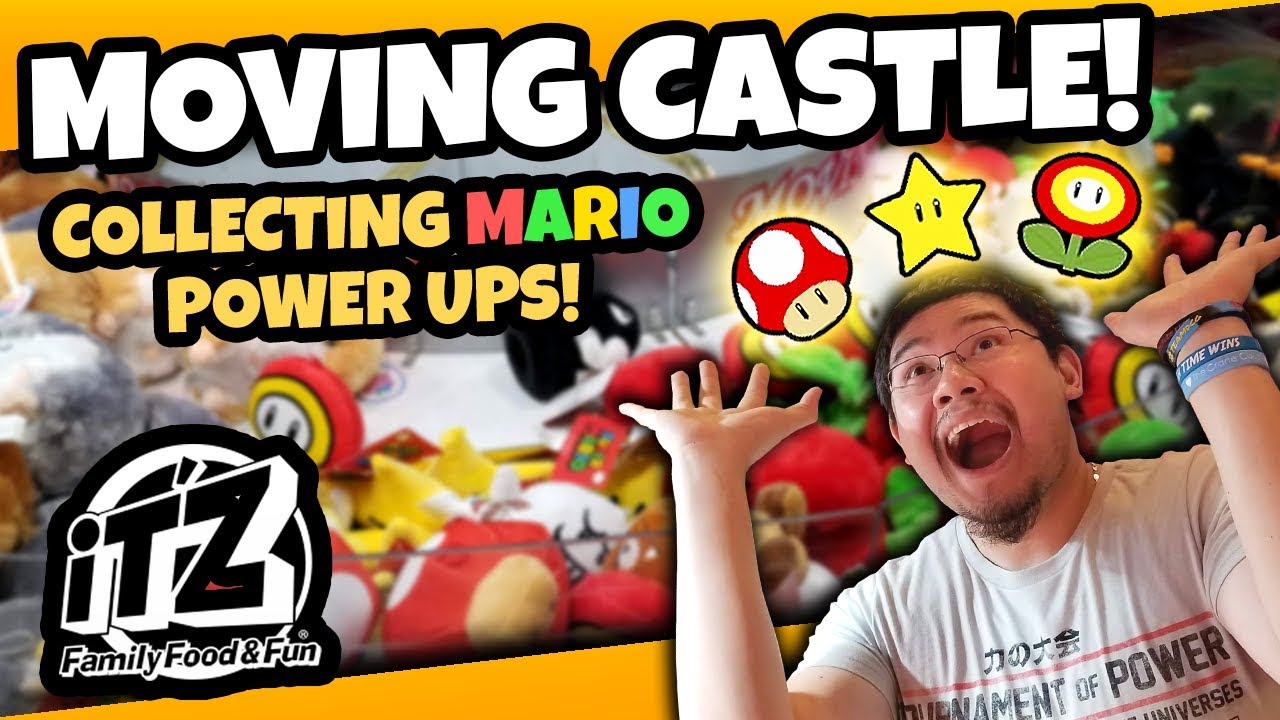 Mario Power Ups! Moving Claw Machine Plush Wins at iTz Family Fun Arcade!
