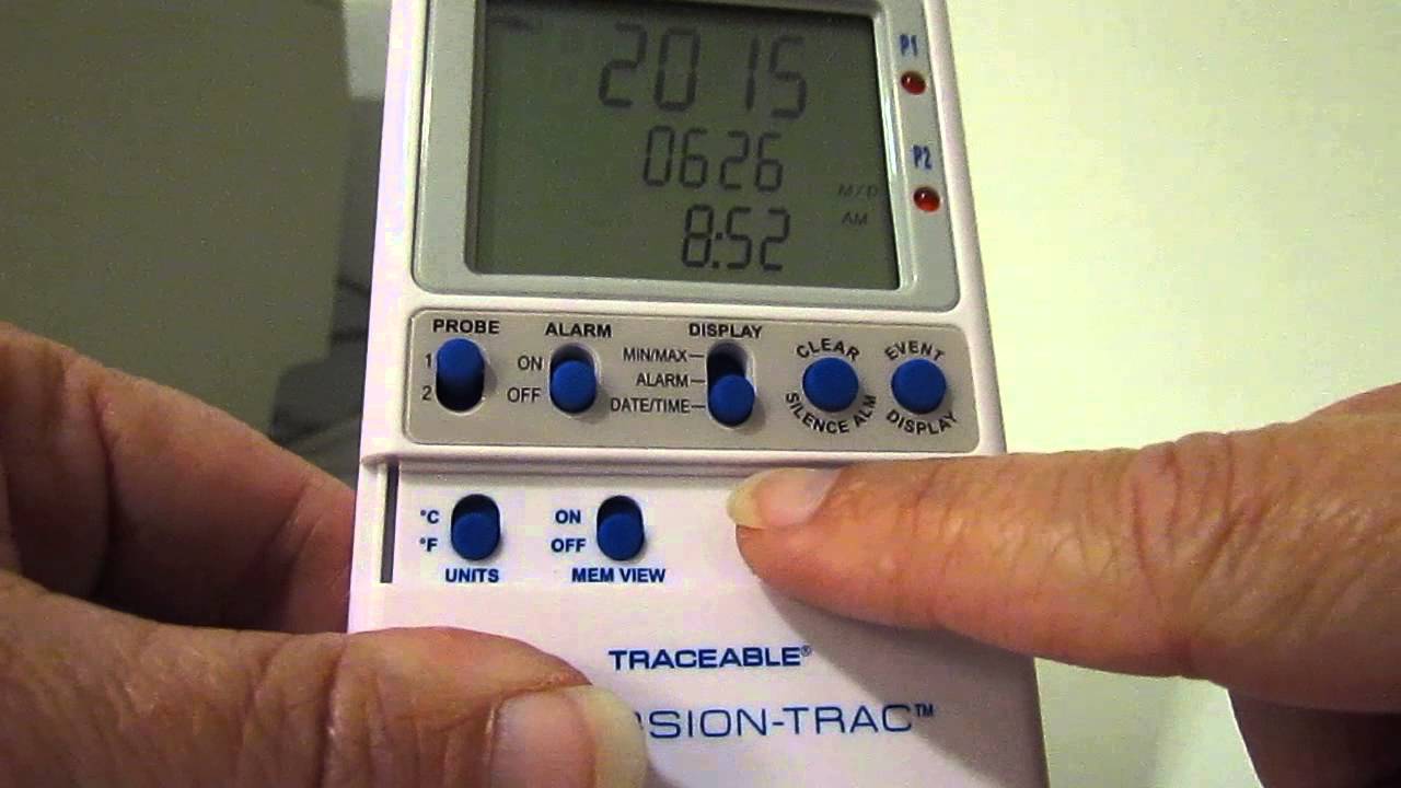 2-Setting the Date and Time on the Traceable Excursion Trac Thermometer