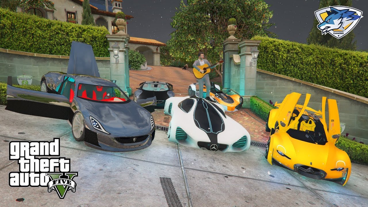 GTA 5 - Stealing Luxury Cars With Michael ( Real Life Luxury Cars #09)
