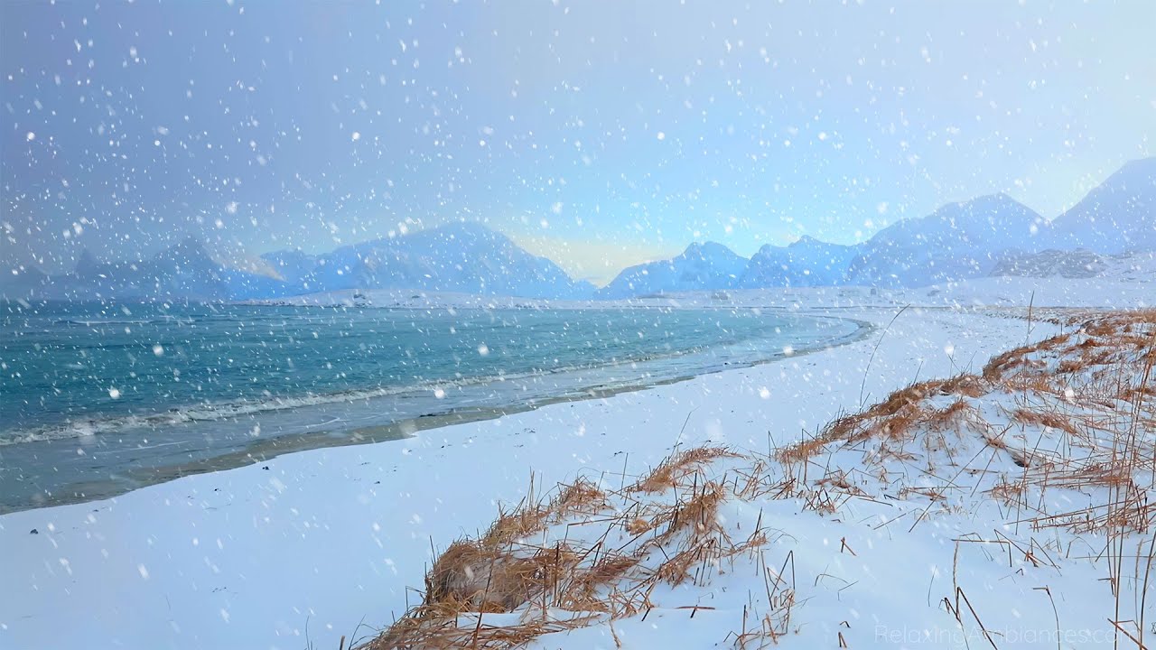 Waves and Snowfall in Kattegat - Ocean of the Vikings ❄ White Noise for Relaxation