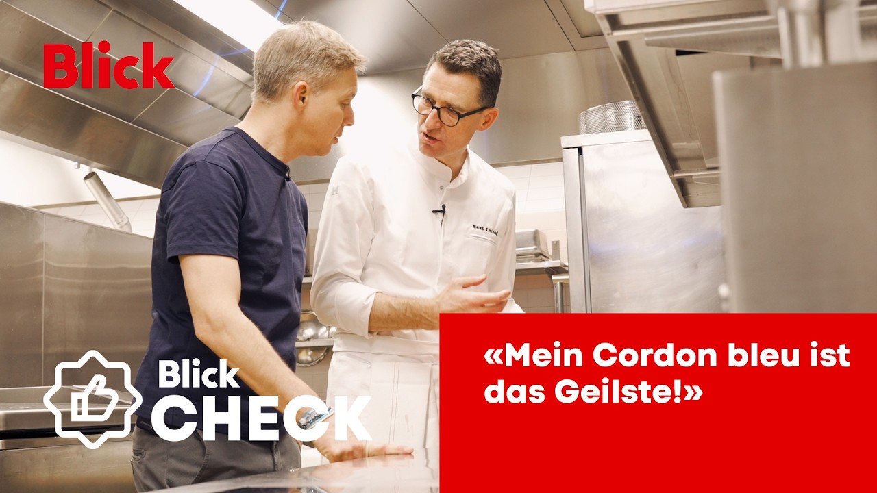 GastroSuisse-Präsident Beat Imhof schwingt für Reto den Kochlöffel
