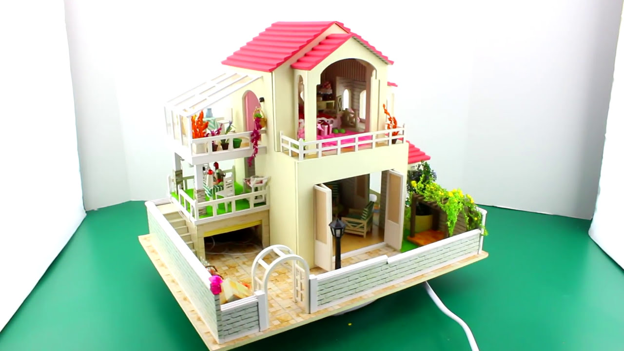 DIY Miniature Model House Kit With Working Lights 