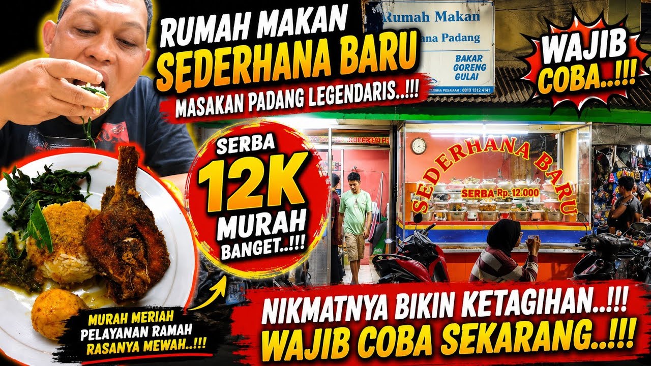 Nasi Padang Sederhana Baru Krendang Barat Tambora Jakarta Barat:Joss Gandoss Maknyoss Poll‼️