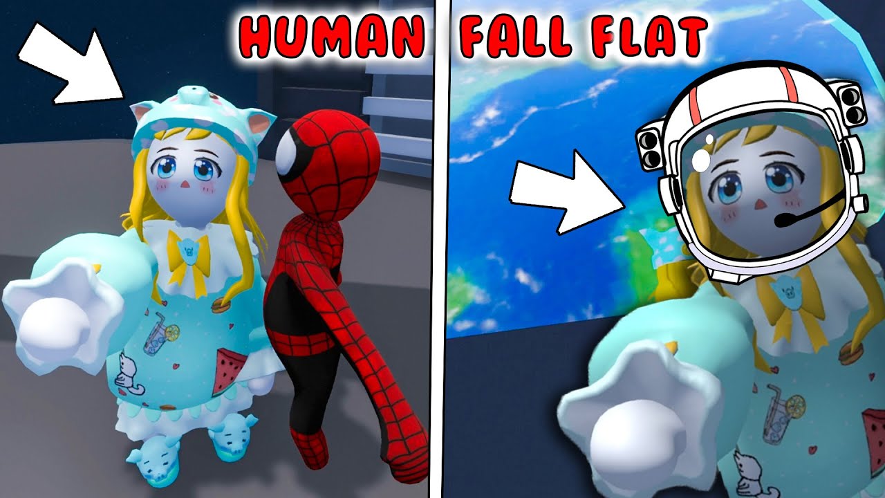 SPİDER MAN İLE UZAYA ÇIKTIK 😍 DÜNYAYA GERİ DÖNMEK İÇİN OYUNU GEÇ 😱 | HUMAN FALL FLAT
