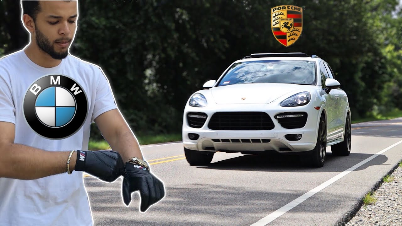Водитель BMW ездит на Porsche Cayenne GTS FAST (внедорожник)