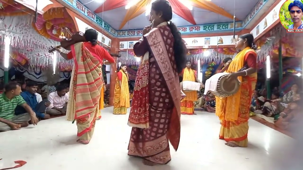 মহানাম কীর্তনে অষ্টসখী দল।।করতকান্দি মন্দির, ভাঙ্গুড়া, পাবনা।Liton Sarkar