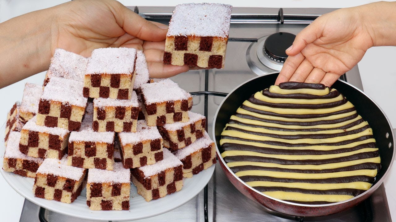 وداعا للكسل في 5دقائق حضري كروكي الشطرنج السريع في المقلاة إقتصادي بدون زبدة يذوب في الفم حلوة طبقات