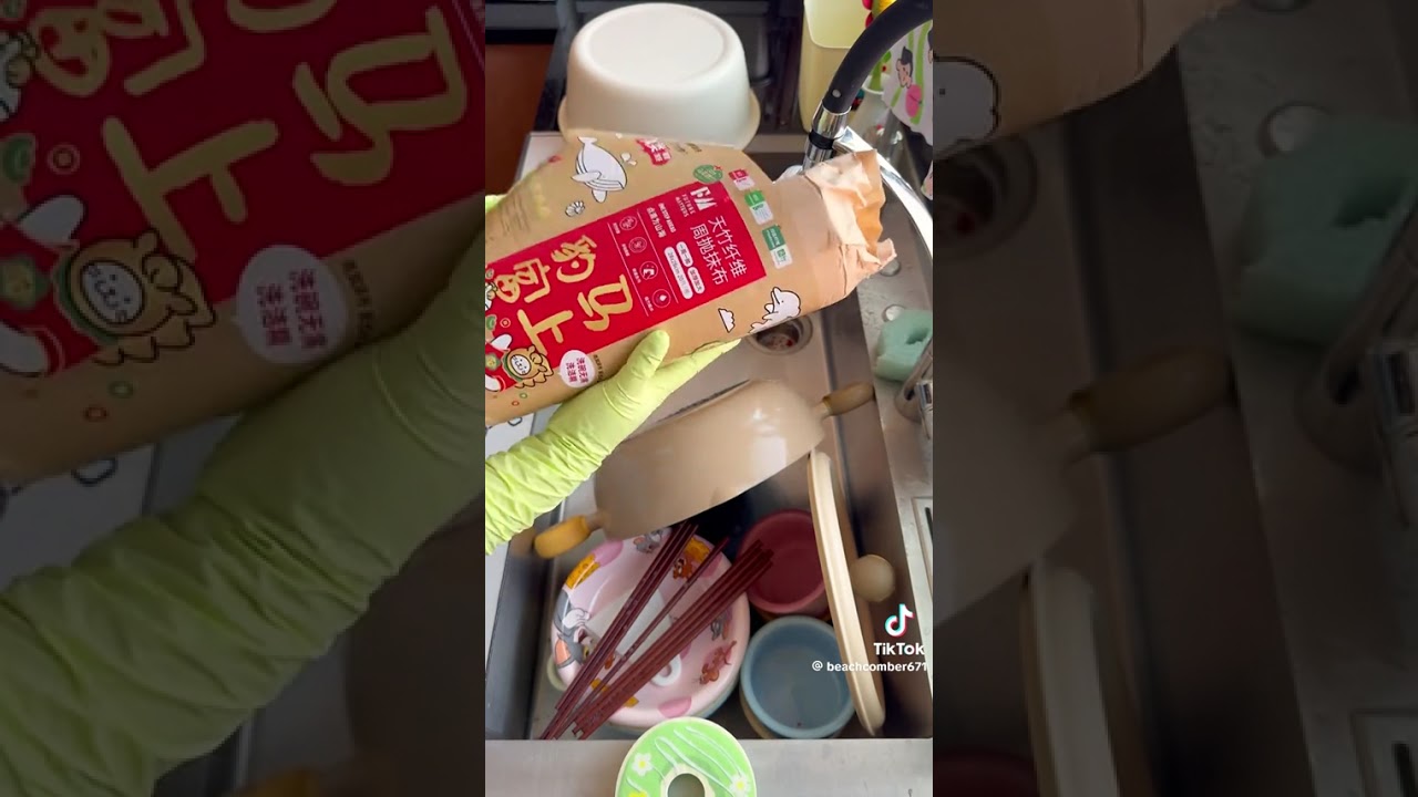 ASMR dishwasher clean kitchen 🫧🥤🍴🥄🔪🫗🍶#vlog 