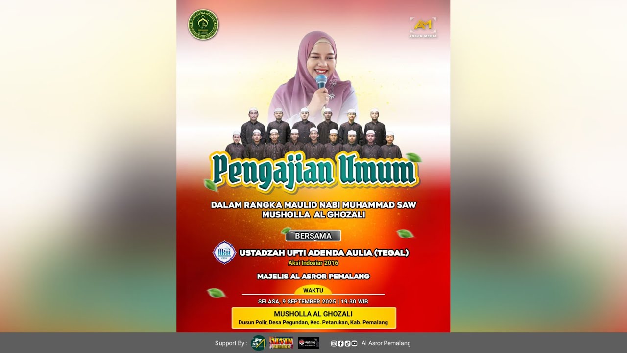 🔴LIVE PENGAJIAN UMUM MAULID NABI MUHAMMAD SAW | MUSHOLAH AL GHOZALI DESA PEGUNDAN TAHUN 2025