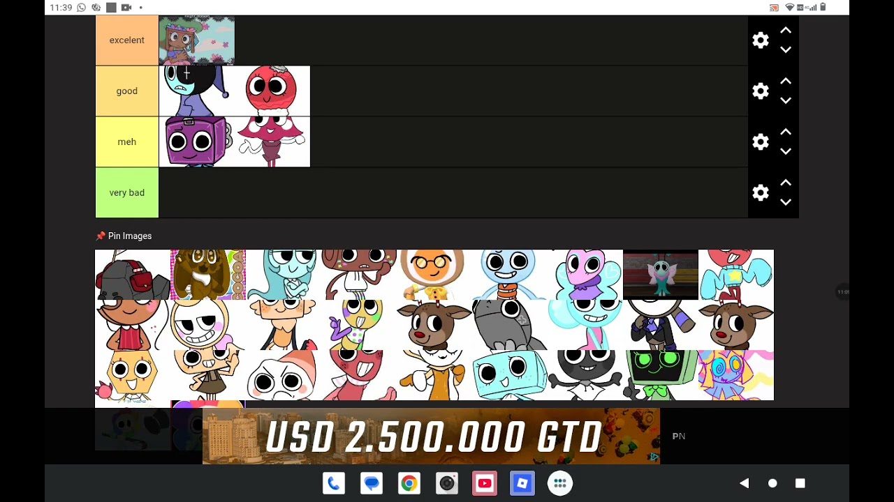 Tier list toons