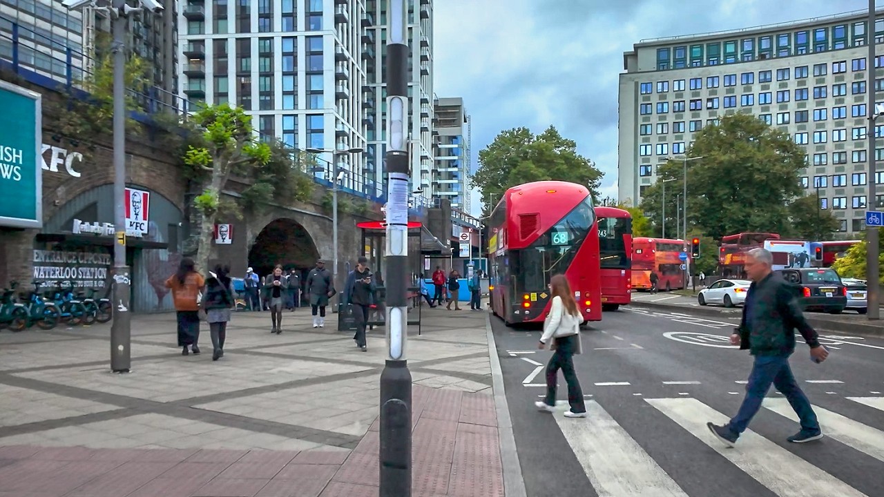 Walking London in 2024 | Waterloo Station to Piccadilly Circus, London Walk Tour | 4K HDR