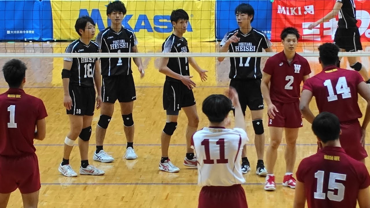 迫田郭志 宮浦健人 早稲田大学vs福山平成大学 第1セット 全日本インカレ2018決勝 男子バレーボール Japan volleyball