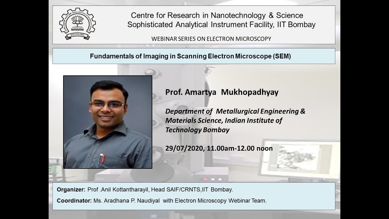 Fundamentals of Imaging in Scanning Electron Microscope (SEM)