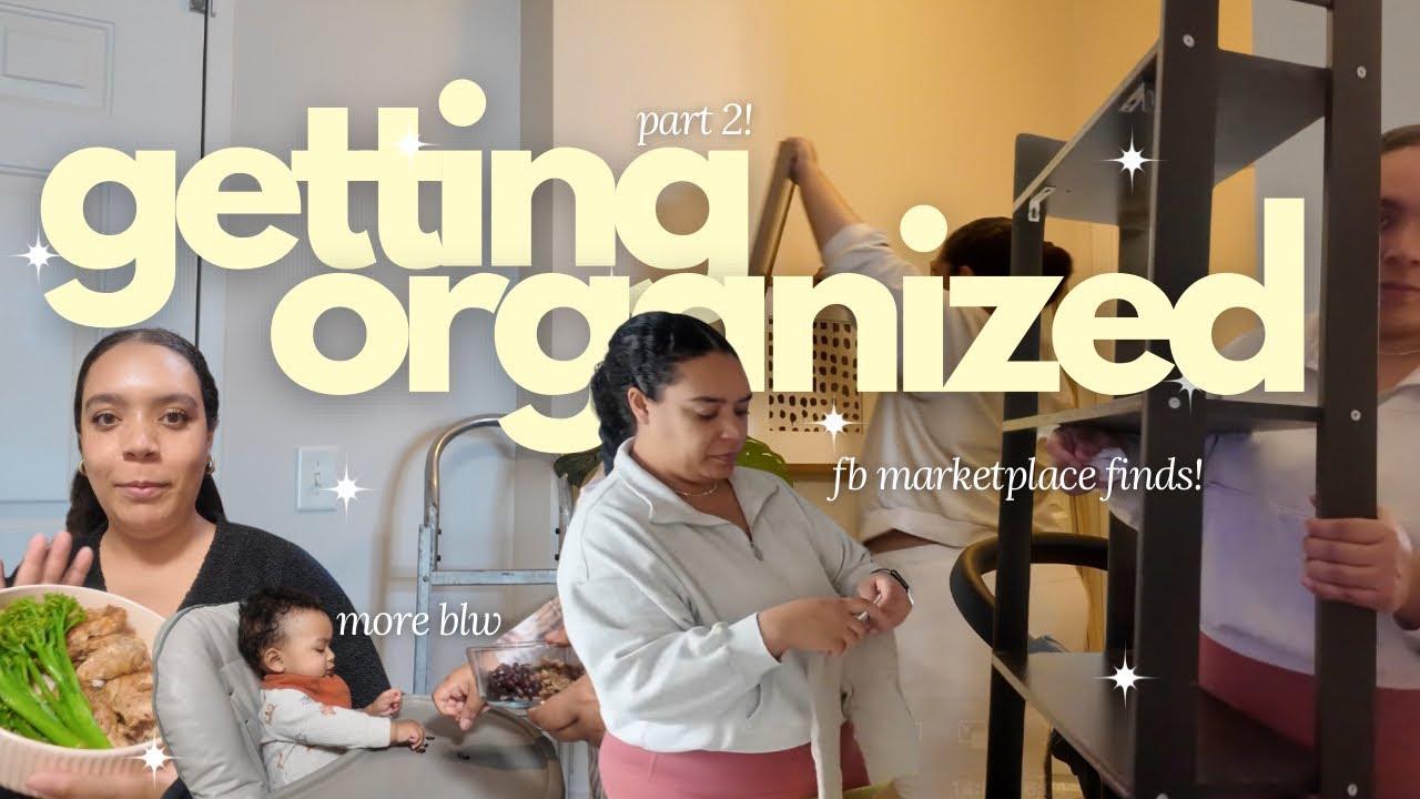 moving diaries pt. 2 ✨ getting organized in our new apartment + great fb marketplace finds! 🛋️