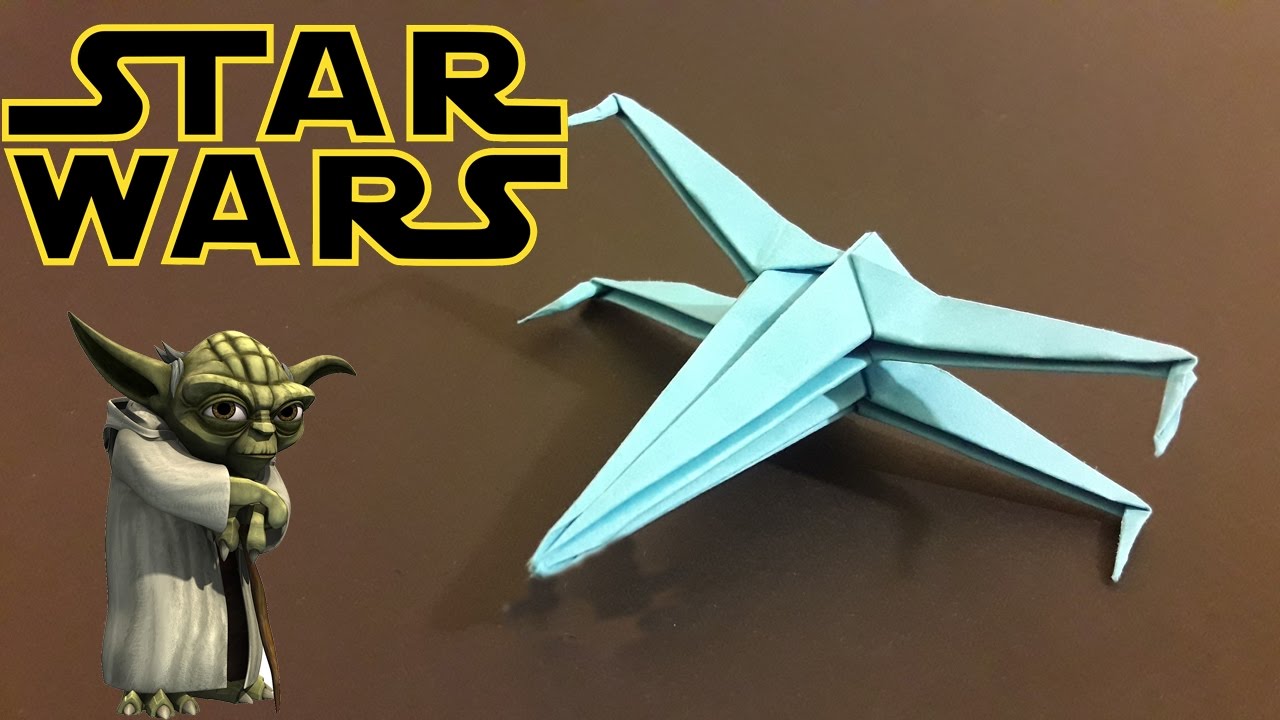 Как сделать Оригами Звездные войны X-WING- Origami Учебник