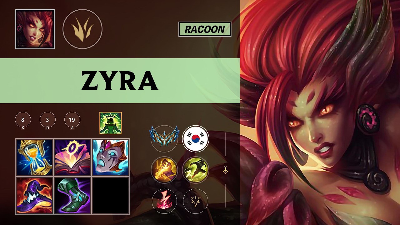 (Racoon) Zyra Jungle vs Naafiri (BFX Raptor) - KR Challenger Patch 26.10