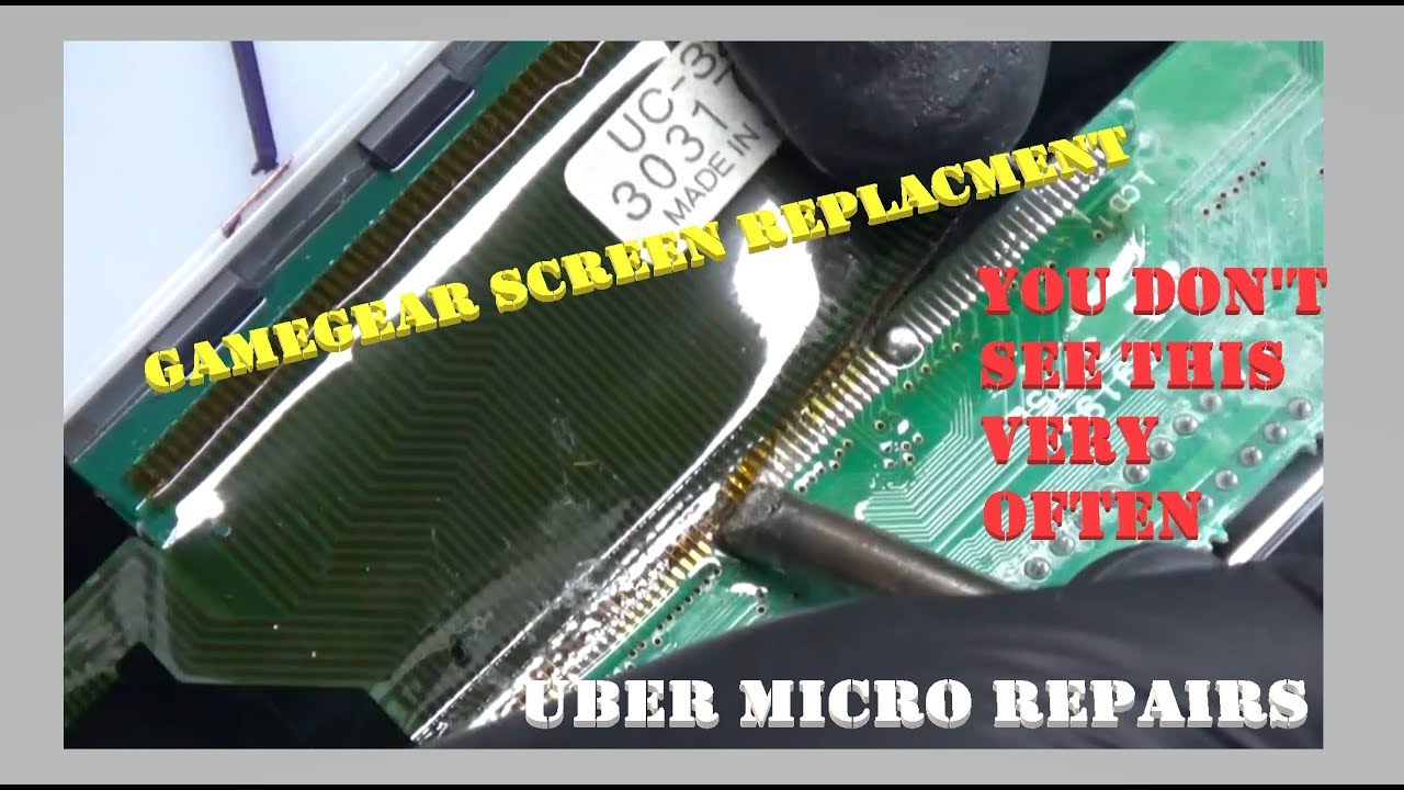 SEGA GAMEGEAR SCREEN REPLACEMENT. Cracked Screen