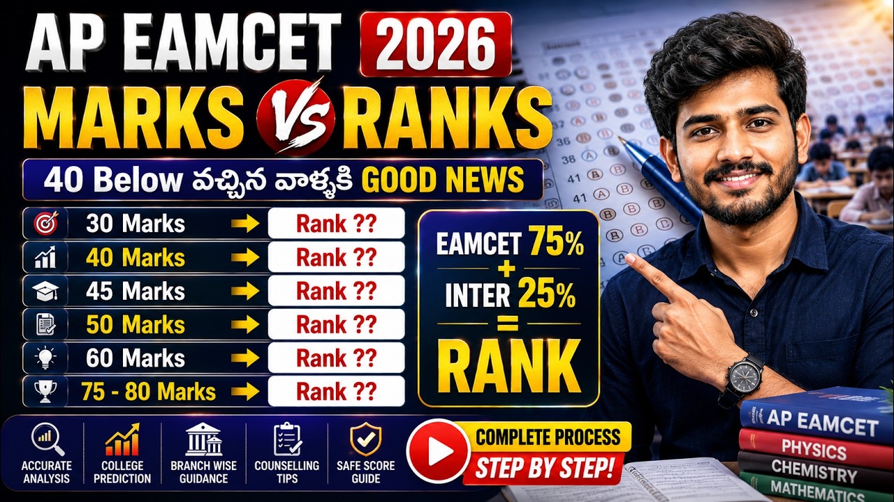 Ap Eamcet 2026 Marks vs Ranks With Inter 25% Weightage | ap eamcet 2026 results | #apeamcet2026