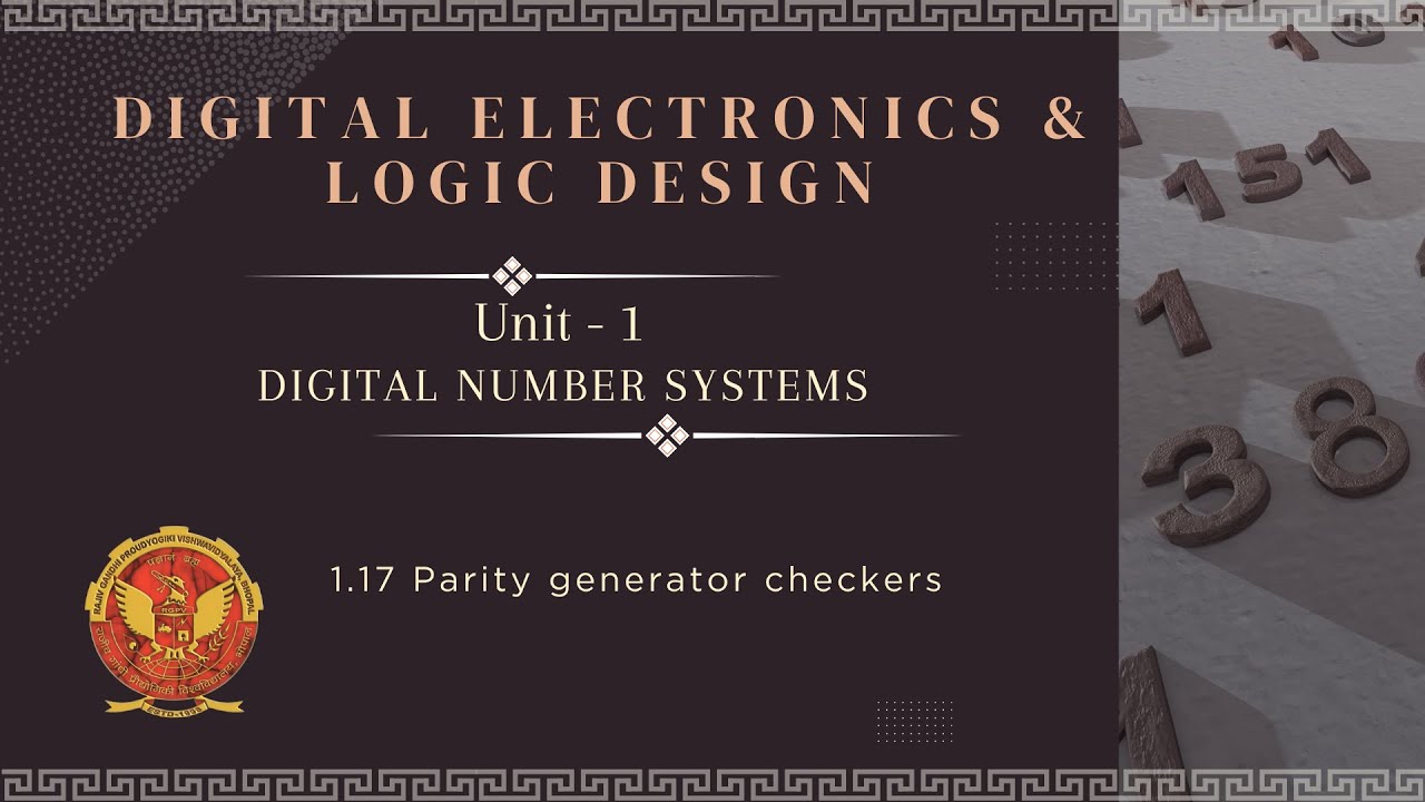 1.17 Parity generator checkers | EE403 |