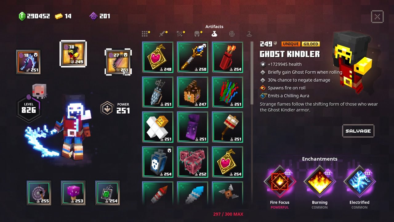 Minecraft Dungeons Infernal Reaper Build Apoc+25 Desert Temple