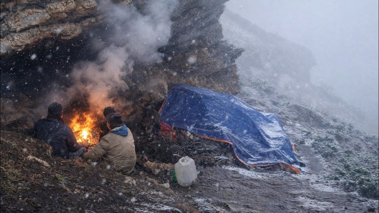 Surviving The Coldest Winter In Nepali Mountains |A Village True Story of Living In Tent Daily intro